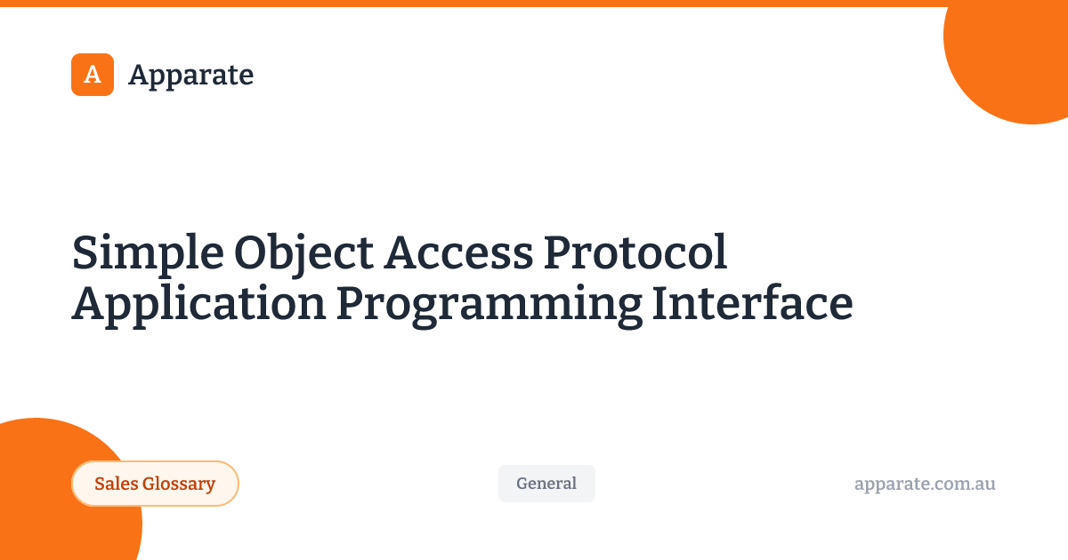 Simple Object Access Protocol Application Programming Interface - Sales ...