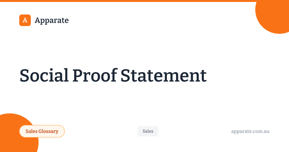 Social Proof Insurance Example Social Proof Statement - Sales Glossary | Apparate