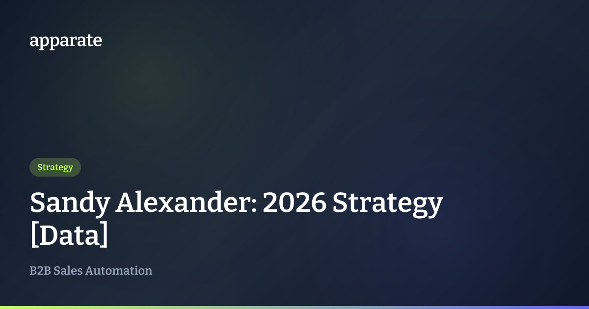 Sandy Alexander: 2026 Strategy [Data] | Apparate Blog