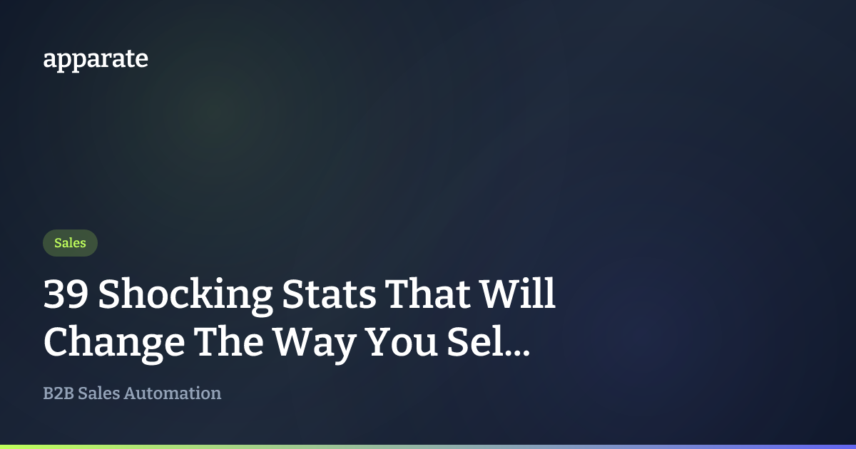39 Shocking Stats That Will Change The Way You Sel... | Apparate Blog